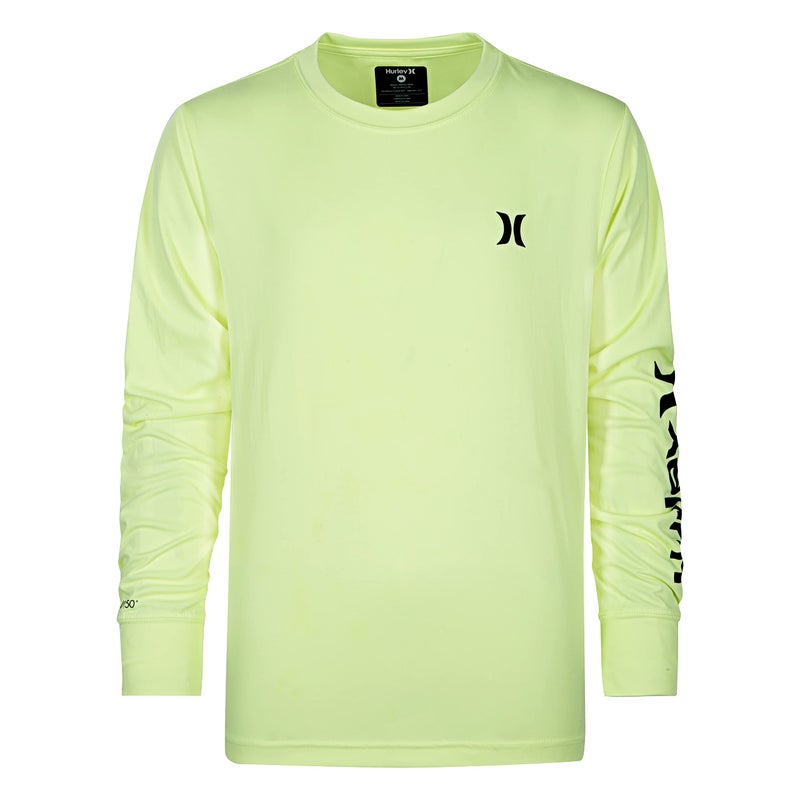 Hurley تي شيرت هارلي للأولاد بأكمام طويلة لحماية البشرة، فولت جلو هذر، صغير - Image 1
